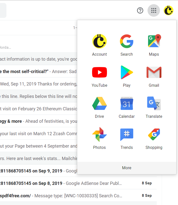 Contacts tab in gmail